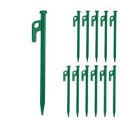 Set 12 Picchetti Acciaio Zincato 20 cm Camping Terreni Duri Camp Tent Verdi