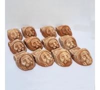 Set 12 piedini vasi leone in terracotta rialzo per vaso sottovaso artigianato