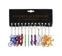 Set di 12 Portachiavi in Alluminio con Motivo Bicicletta, Colori Assortiti Ventu