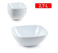 SET 12 PZ CIOTOLA QUADRATA OPALE BIANCA DA 2,7 LT SERVIZIO TAVOLA PIATTI 1218901