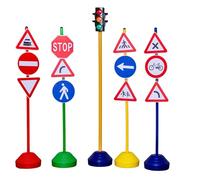 Set 12 Segnali Stradali e Semaforo Funzionante per Bambini | Cartelli Traffico per Educazione Stradale, Aste Altezza 120 cm, Basi Zavorrabili, Ideale per Insegnamento Sicurezza Stradale