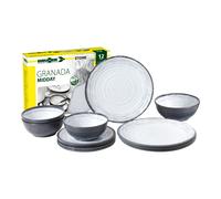 Brunner - Midday - Set stoviglie 12 Pieces bianco/grigio