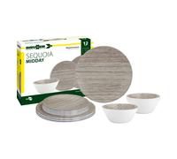 SET 12 STOVIGLIE DA CAMPEGGIO BRUNNER "SEQUOIA" IN MELAMINA
