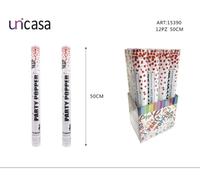 Set 12 Tubo Spara Coriandoli Cuori Rossi Cannone Feste Matrimonio Sposi Party