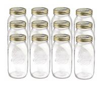 Set 12 Vasi in Vetro Quattro Stagioni 1500ml con Capsula a vite e pulsante