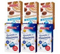 Set 120 Capsule Ristora - 60 cappuccino da zuccherare + 60 Camomilla - Compatibili con Macchine ad uso domestico Nespresso* - Bevande Solubili- Prodotto Originale