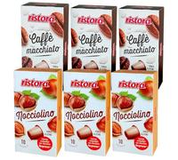 Set 120 Capsule Ristora miste compatibili con le Macchine ad uso domestico Nespresso* 60 nocciolino 60 macchiato
