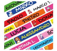 Set 120 Etichette Adesive Personalizzate con Nome e Cognome - Adesivi Personalizzabili per Matite, Penne, Oggettistica Scuola, Libri e Quaderni - Disponibili in Diversi Colori