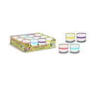 SET 12PZ CANDELA CITRONELLA 90GR IN CERAMICA CON RIGA COLORATA REPELLENTE INSETT