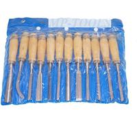 SET 12pz SCALPELLI PER LEGNO SGORBIE INTAGLIO UTENSILI FALEGNAME