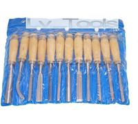 SET 12pz SCALPELLI PER LEGNO SGORBIE INTAGLIO UTENSILI FALEGNAME