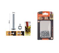 SET 12PZ VITE VITI PER ESTERNO A TESTA ESAGONALI 5 X 20MM CON DADI DADO M5 90910