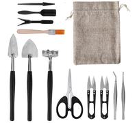 Set 13-in-1 di Strumenti per Piante Grasse con Borsa - Kit di Giardinaggio in Miniatura per Trapianto,Bonsai e Terrari Appassionati di Giardinaggio