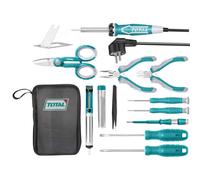 SET 13 PEZZI UTENSILI ASSORTITI PER SALDATURA A STAGNO KIT SALDATORE TOTAL