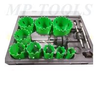 SET 13pz FRESE PER CERAMICA PIASTRELLE PIETRA CEMENTO 19-64mm