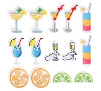 Set 14 Patch Aperol Spritz Cocktail Estate con Arancia da Stirare, Toppa Termoadesiva Ricamata, Applicazione Patch per Vestiti Jeans Borsa Cappello, Accessori Festival Carnevale
