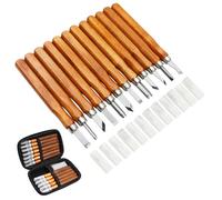 Set 14 Pezzi Scalpelli per Intaglio Legno Coltelli Scultura Professionale