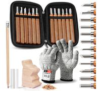 Set 14 Pezzi Scalpelli per Intaglio Legno Coltelli Scultura Professionale