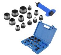 Set 14 Pz Fustelle Punzoni Stampini Per Cuoio Pelle Plastica Da 5 - 35 mm