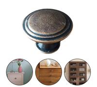 Set 15 antichi pomelli rotondi in bronzo per comò e vanità