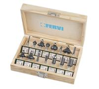 SET 15 FRESE DA LEGNO PER FRESATRICI CON GAMBO DA 6 MM FERVI 0835/15