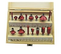 SET 15 FRESE FRESA PER LEGNO PER SCANALARE RIFILARE SANALATURE FRESATRICE 6.35MM