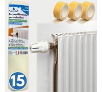 SET 15 PANNELLI TERMORIFLETTENTI BIANCHI PER TERMOSIFONI cm 100x70 con BIADESIVO