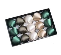 Set 15 Pezzi Decorazioni Albero di Natale Palline in Raso di Velluto in Tre Colo