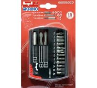 SET 15 PEZZI INSERTI INSERTO CACCIAVITE TAGLIO CROCE PH PZ TG TORX Krino