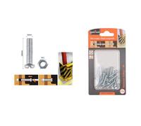 SET 15 PZ VITI VITE TESTA A CROCE TONDA 5X20 MM CON DADI DADO ESAGONALE M5 90968