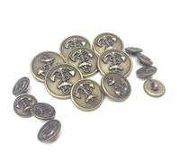 SET 16 BOTTONI BLAZER NYLON ANCORA BRUNITO