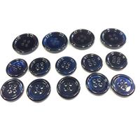 SET 16 BOTTONI MADREPERLA UOMO BLU NOTTE