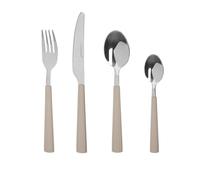 Set 16 posate in acciaio manico grigio Stripes