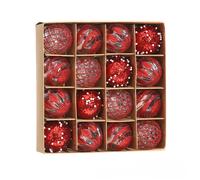 Set 16 PZ Palline Ornamento Natalizio 6cm PET Decorazioni da Appendere per Alber