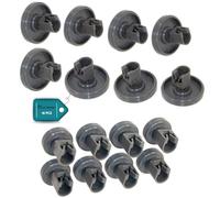 Set 16 Rotelle Lavastoviglie Cestello Superiore Inferiore Universali | Compatibile con Rex, Electrolux, Zanussi, AEG, Cestello superiore e inferiore, Resistente a calore e umidità, Senza attrezzi