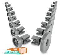 Set 16 Ruote Rotelle per Cestello Lavastoviglie Rex, Electrolux, Zanussi...