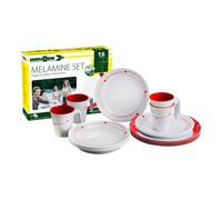 SET 16 STOVIGLIE DA CAMPEGGIO BRUNNER "COSMIC" IN MELAMINA ANTISCIVOLO