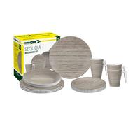 SET 16 STOVIGLIE DA CAMPEGGIO BRUNNER "SEQUOIA" IN MELAMINA