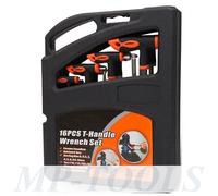 SET 16pz CHIAVI ESAGONALE E TORX CHIAVE A T LUNGHE HEX 2-10mm TORX T10-T50