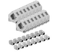 Set 16x Modulo Keystone per Cavi CAT 6A 16x Adattatore Guida DIN Presa RJ45