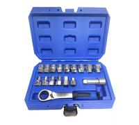 Set 17 pz chiavi a bussola passanti 10-24mm con cricchetto reversibile