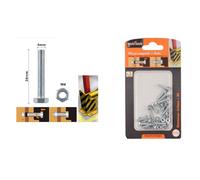 SET 17 PZ VITE VITI PER ESTERNO A TESTA ESAGONALI 4X16MM CON DADI DADO M4 90904