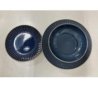 Set 18 pezzi piatti mélange bluette stoneware Brandani