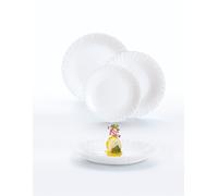 SET 18 PIATTI FESTON BIANCO LUMINARC - SERVIZIO IN VETRO OPALE TEMPERATO