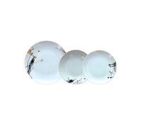 Set 18 Piatti Madison in Porcellana con Decoro Elegante Moderno