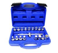 SET 18 PZ CHIAVI CHIAVE BUSSOLA PER TAPPI SCARICO COPPA OLIO BOCCOLE ESAGONALE