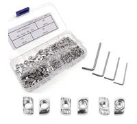 Set 180 X Dadi a T M3 M4 M5 Kit Dado Con Testa a Martello per Profili Di Allumin