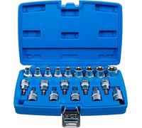 Set 19 Inserti 1/2″ T-Proﬁlo per Torx E-Torx 4-13 mm Cr V Custodia Rigida 25 pz