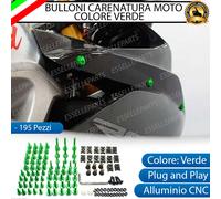 SET 195 PEZZI BULLONI E CLIP CARENE CARENA MOTO BMW COLORE VERDE LUCIDO