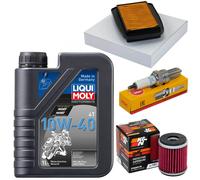 Set 1L Manutenzione Olio Filtro Aria Candela per Yamaha Yzf-R 125 Re 2008-13